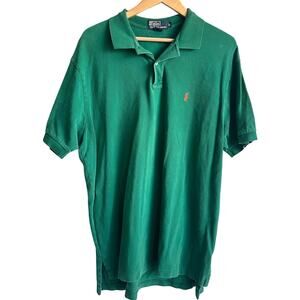 Vintage Polo Ralph Lauren Green Polo Shirt Size XL 23x29